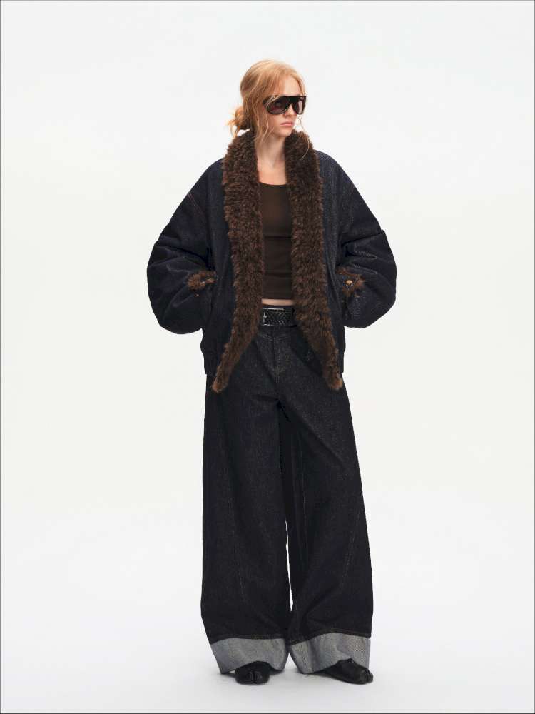 French Lamb Wool Cropped Jacket【s0000015056】