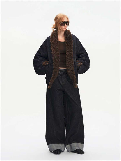 French Lamb Wool Cropped Jacket【s0000015056】