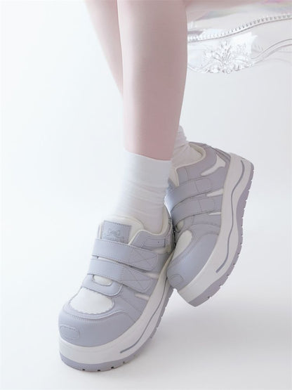 Lace-up thick-soled sneakers【s0000012963】