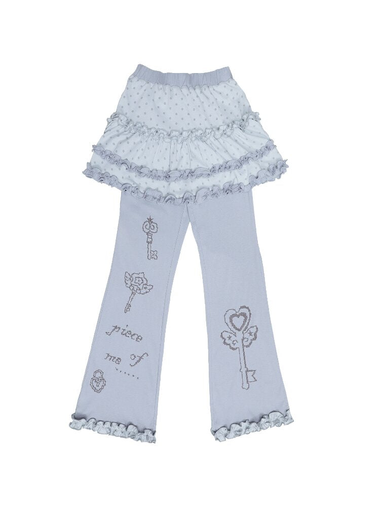 Quirky Girl Fake Two Pieces Cake Skirt Pants【s0000017472】