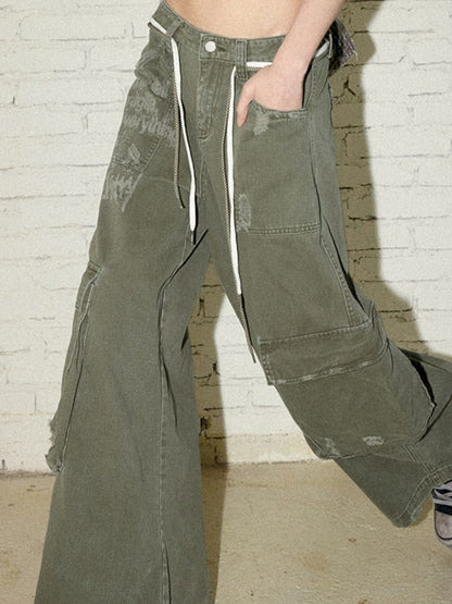 Letters do old loose work pants【s0000012430】