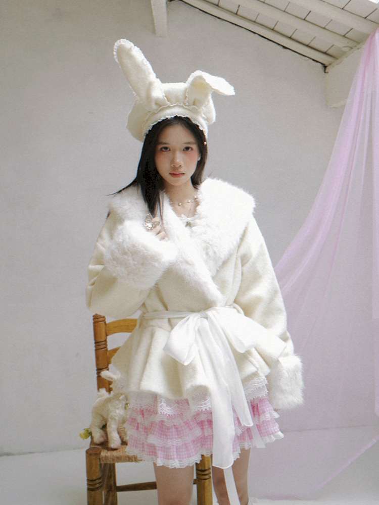 Pink Grid Gradient Lace Short Skirt【s0000014940】