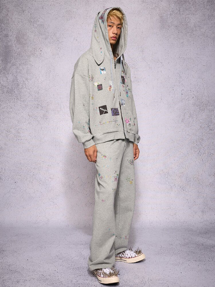 Sticker Rhinestone Rabbit Sweatshirt【s0000018739】
