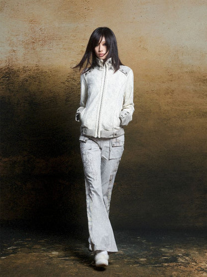 Double Waistband Drilling Decoration Pants【s0000011810】