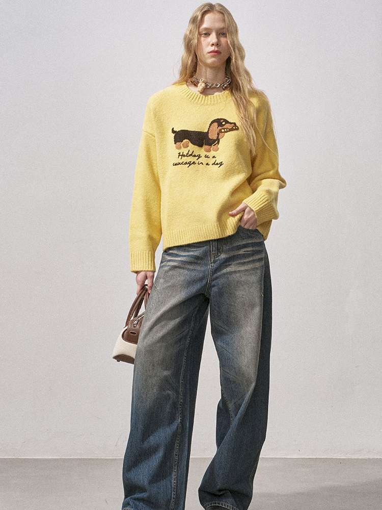 Soft Glutinous Round Neck Sweater【s0000015215】