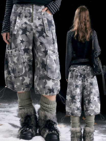 Distressed Pocket Cropped Pants【s0000014428】