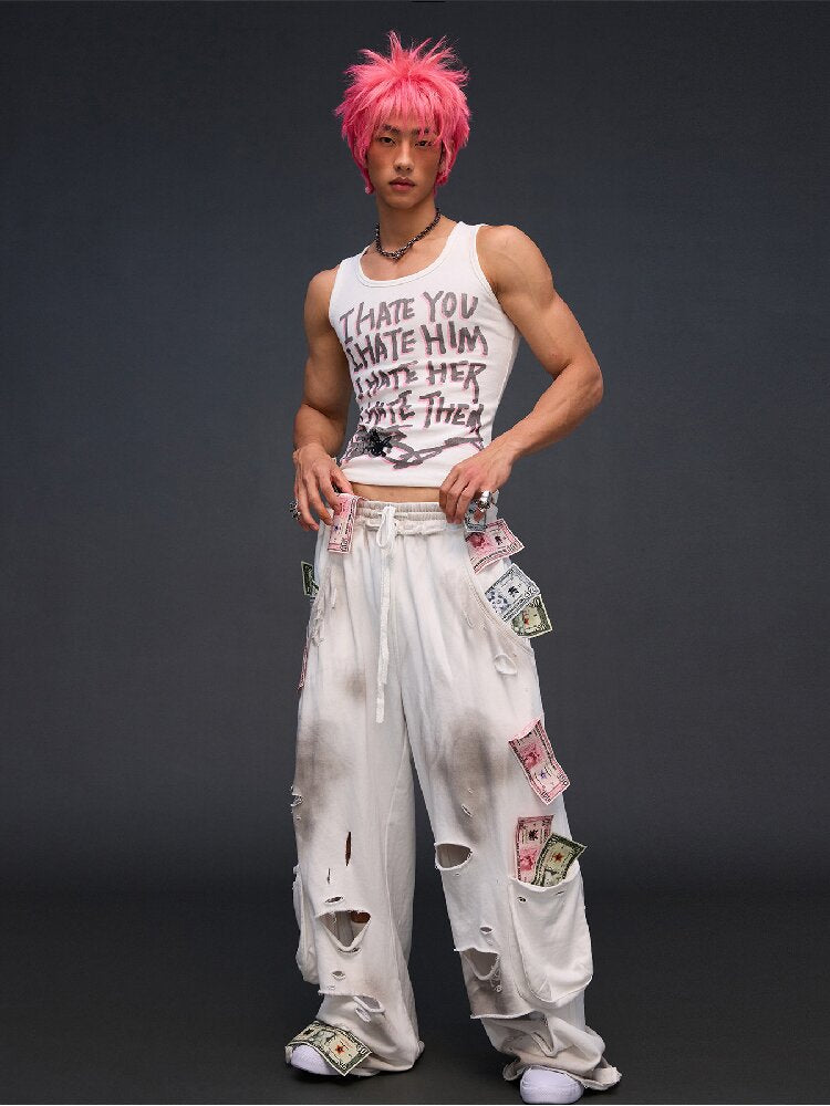Distressed Sweatpants【s0000017488】