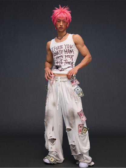 Distressed Sweatpants【s0000017488】
