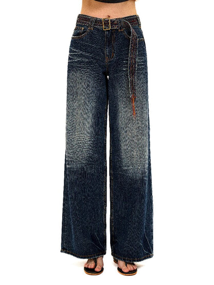 Vintage Bamboo Pleated Jeans【s0000016139】