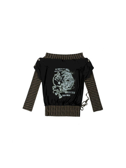 One Shoulder Punk Loose Sweatshirt【s0000009932】