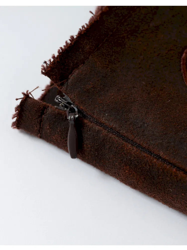 Asymmetrical Suede Skirt【s0000014111】