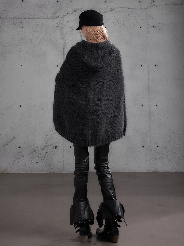 Twisted Knit Wool Cape Jacket【s0000019160】