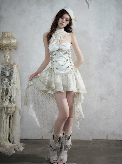 Court Victoria Lace Asymmetrical Dress【s0000017989】