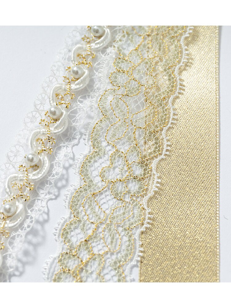 Court Lace Satin Ribbon Brooch【s0000017246】