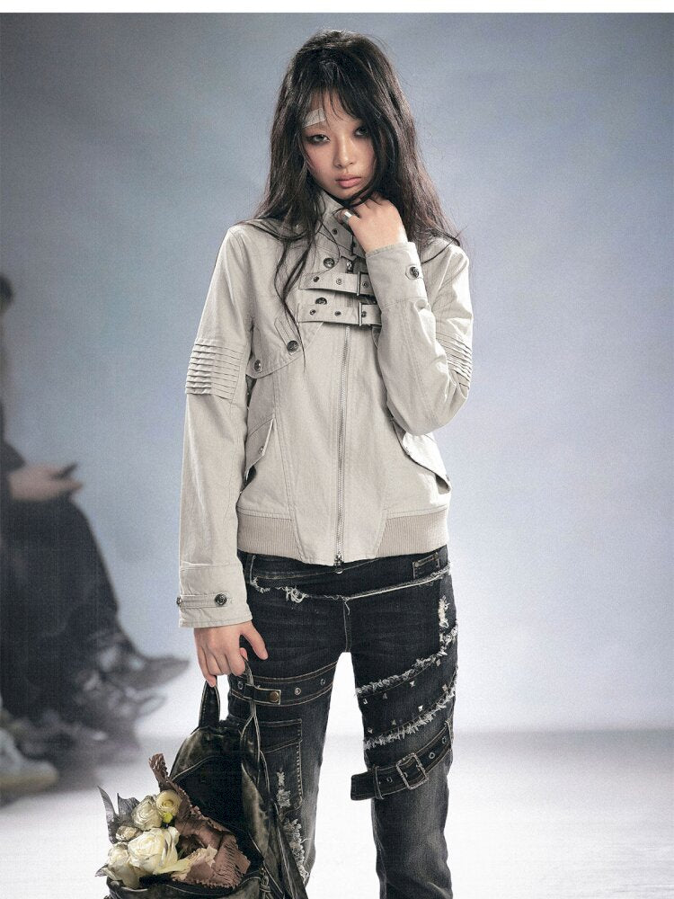 Washed Reconstructed Short Jacket【s0000015452】