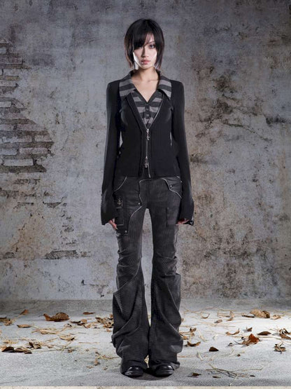 V-Neck Pullover Long-Sleeve Knit Top【s0000014492】