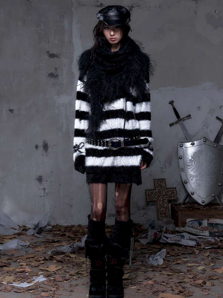 Long-Sleeve Striped Sweater【s0000014474】