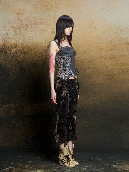 Patchwork Corset Camisole Top【s0000011812】