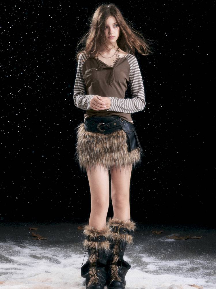 Striped Raglan Sleeve T-Shirt【s0000014430】