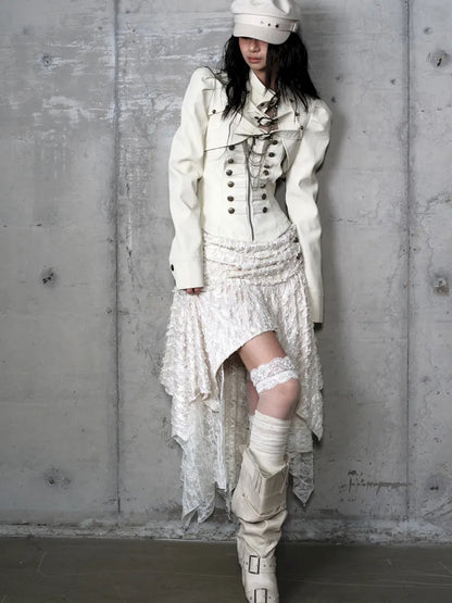 Stand Collar Ultra-Short Leather Jacket【s0000013950】