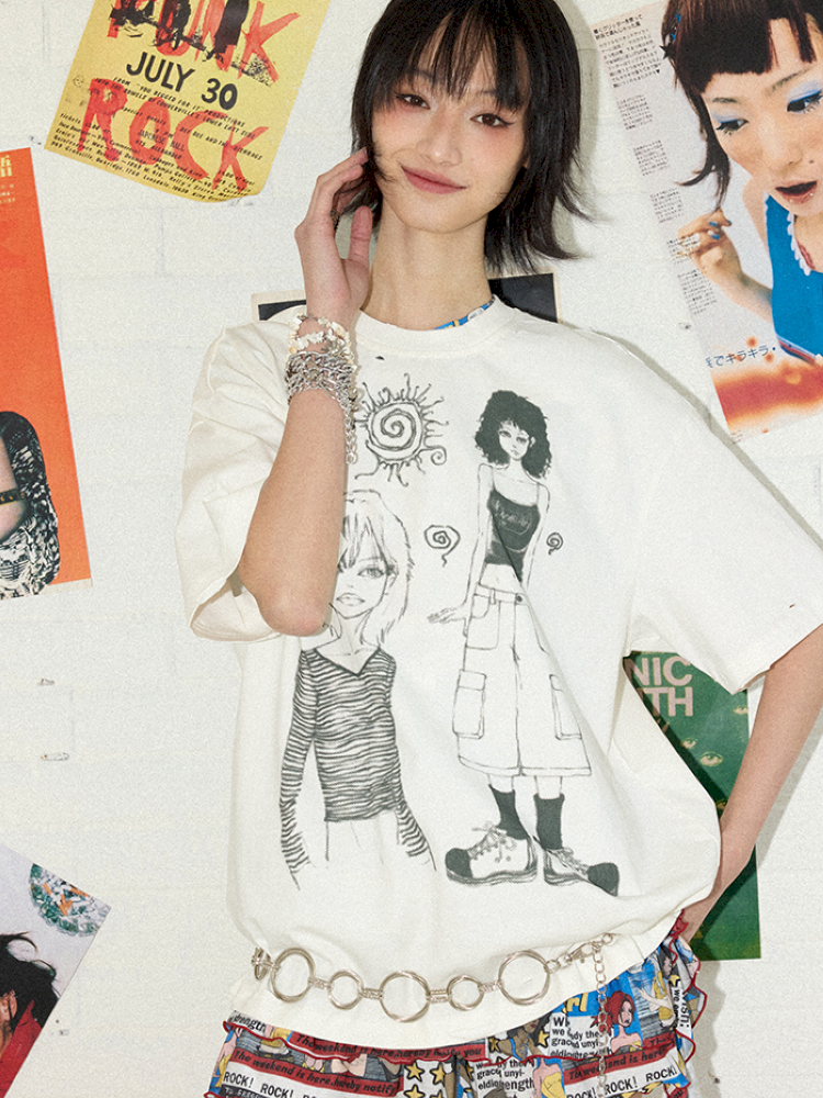 Printed Short Sleeve T-Shirt【s0000012426】