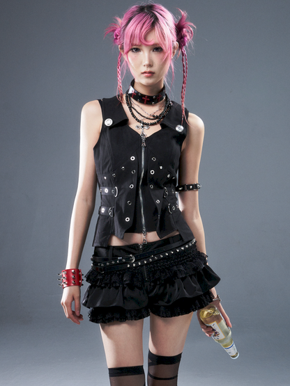 Punk light A-line puffed skirt pants【s0000012940】