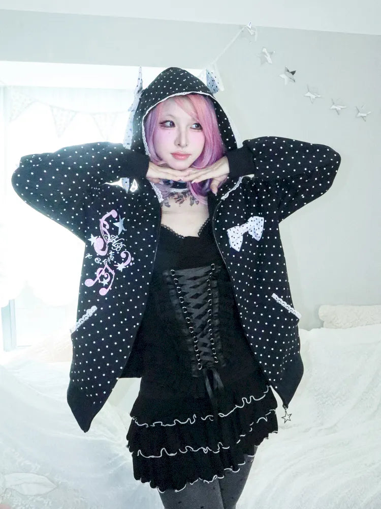 Lightweight Fleece Hoodie with Bunny Ears【s0000013970】