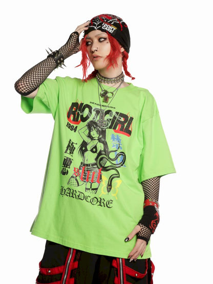 Street tide loose versatile multicolor T-shirt【s0000013601】