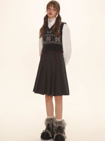 Snowflakev-Neck 니트 언더 셔츠 [S0000006009]