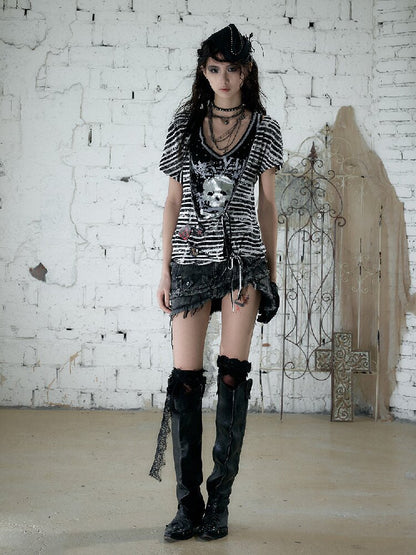 Vintage Punk Y2k Two-Piece T-Shirt【s0000017241】