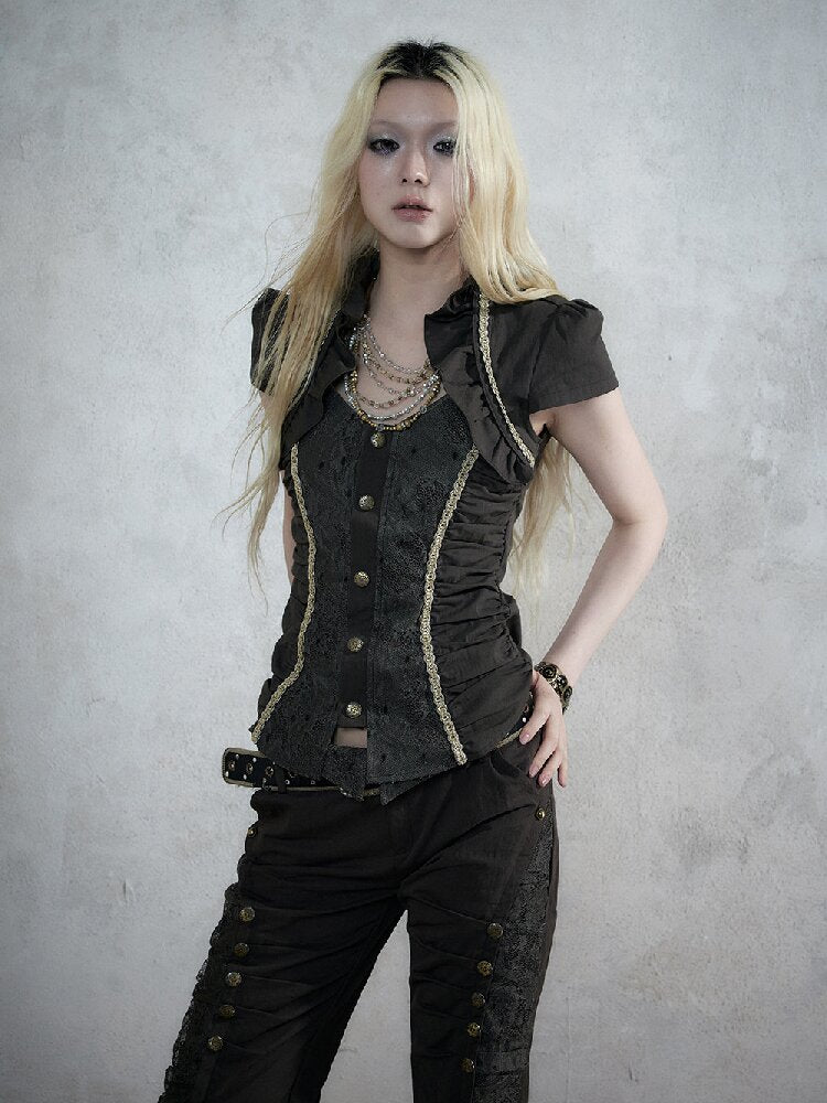 Medieval Heavy Work Lace Shirt【s0000017985】