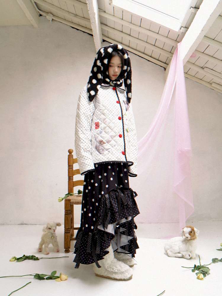 Asymmetric Bow Midi Skirt【s0000014525】