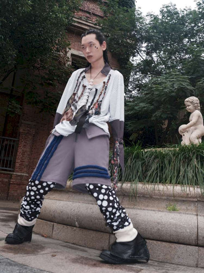 Polka Dot Fake Two Piece Trousers【s0000015151】