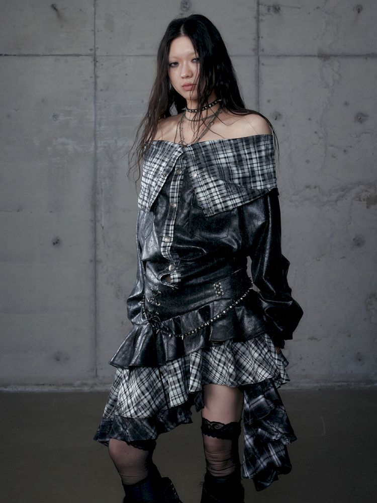 Back leather long sleeve sweater jacket【s0000013477】