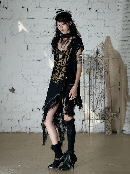 Punk Metallic Bikini Short T-Shirt【s0000016978】
