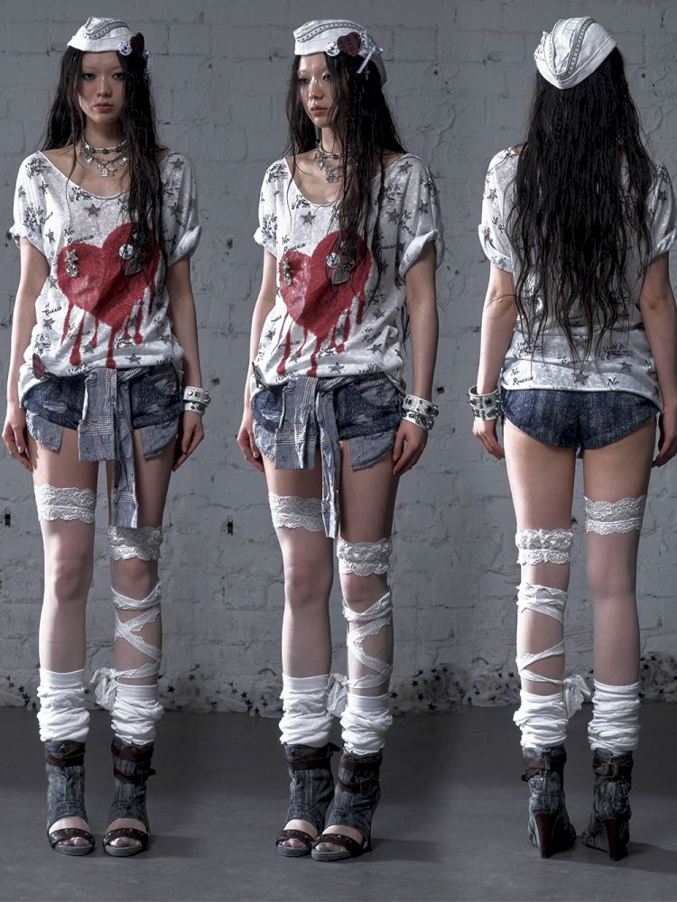 Large neckline loose-fitting T-shirt【s0000012799】