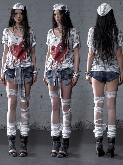 Large neckline loose-fitting T-shirt【s0000012799】