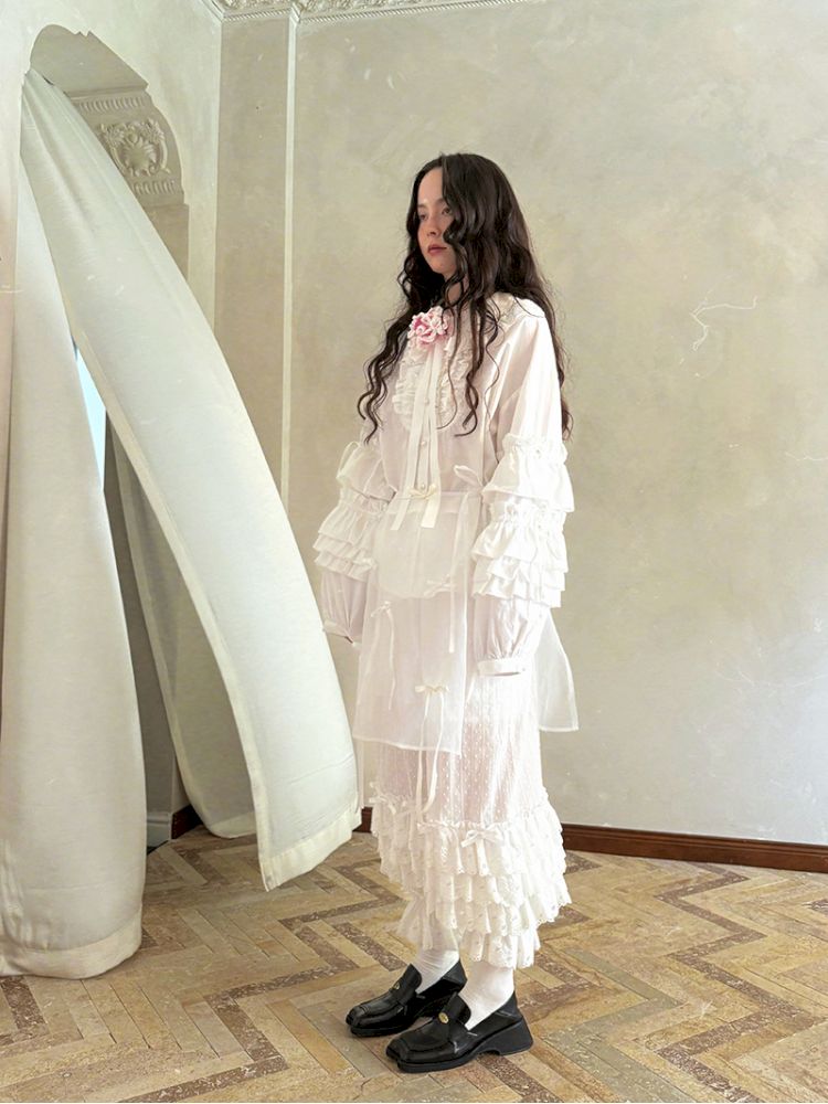 Cute bubble multi-layered lace bows pants【s0000012765】