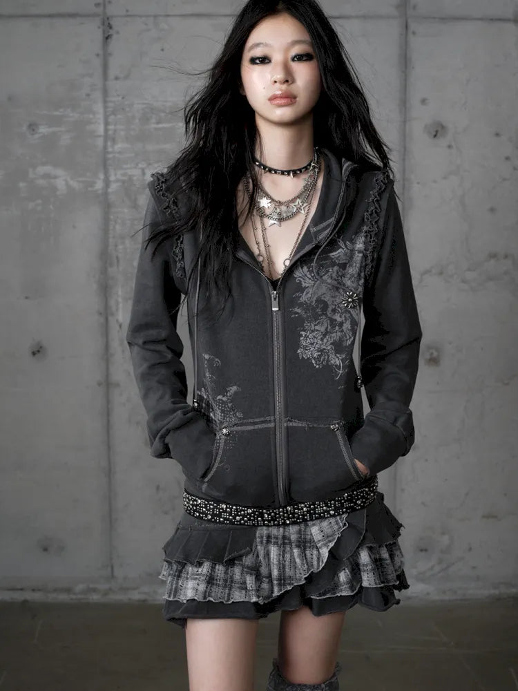 Detachable Hooded Sweatshirt Dress【s0000013943】