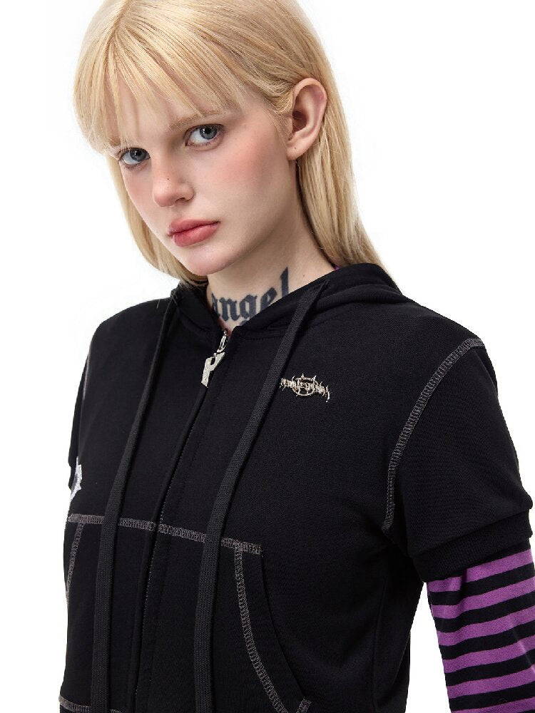 Cat Ear Rhinestone Camo Hoodie【s0000017721】