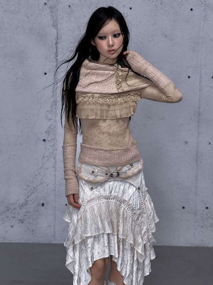 Vintage Punk Scarf Wool Knit Layer【s0000014923】