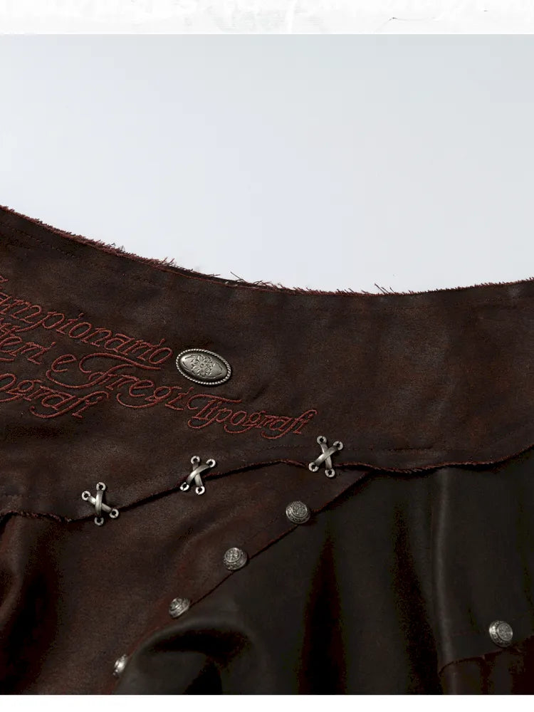 Asymmetrical Suede Skirt【s0000014111】