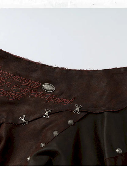 Asymmetrical Suede Skirt【s0000014111】