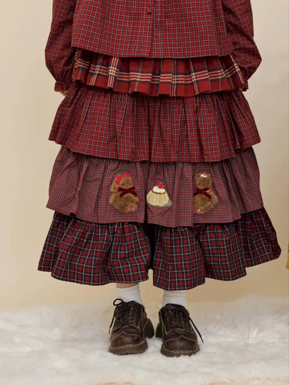 Ruffled puffy adorable tiered skirt【s0000014174】