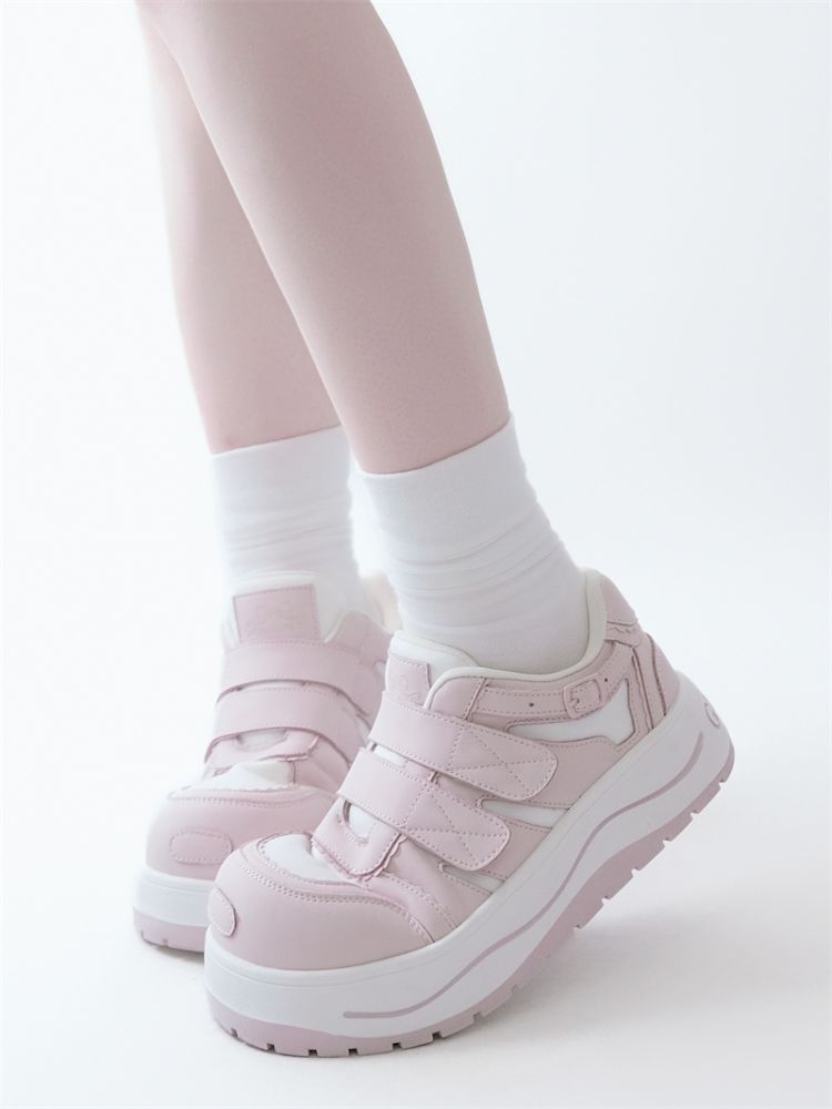 Lace-up thick-soled sneakers【s0000012963】