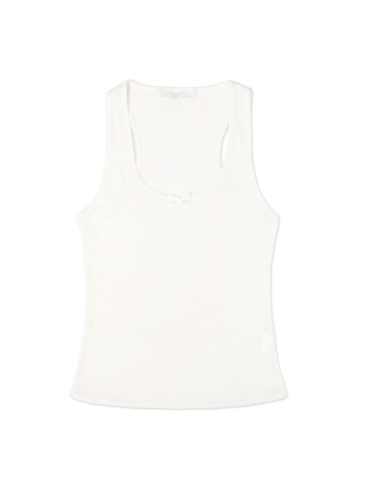 Lace bow casual lazy camisole undershirt【s0000013437】