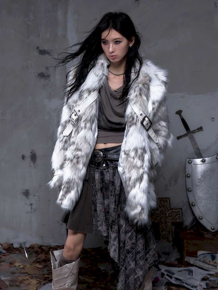 Eco-Friendly Faux Fur Coat【s0000014479】
