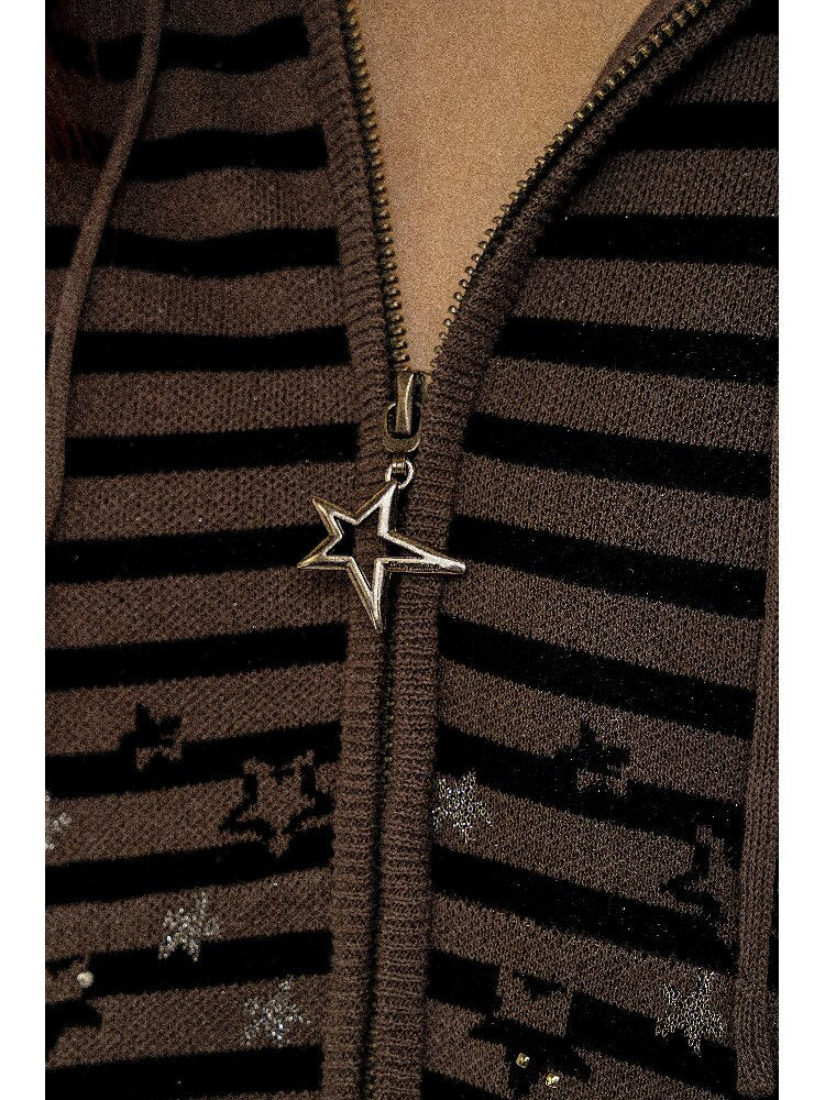 Irregular Star Stripe Diamond Top【s0000016117】