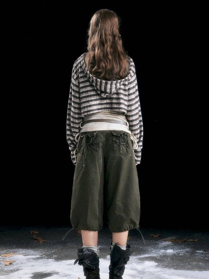 Distressed Pocket Cropped Pants【s0000014428】