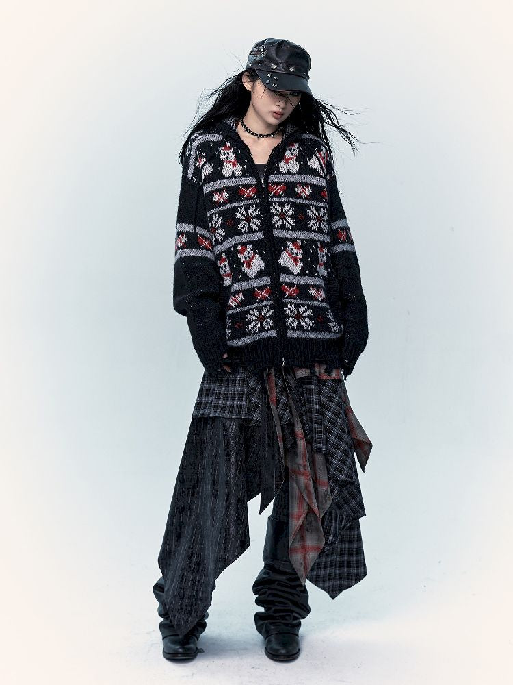 Mohair Wool Knit Cardigan Sweater【s0000011217】